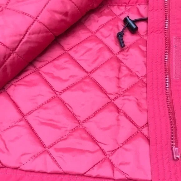 L.L.Bean quilted lined parka coat women’s L coral - Picture 7 of 8